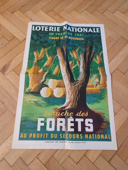 P Besniard - Loterie nationale tranche des forets - 1940‹erne