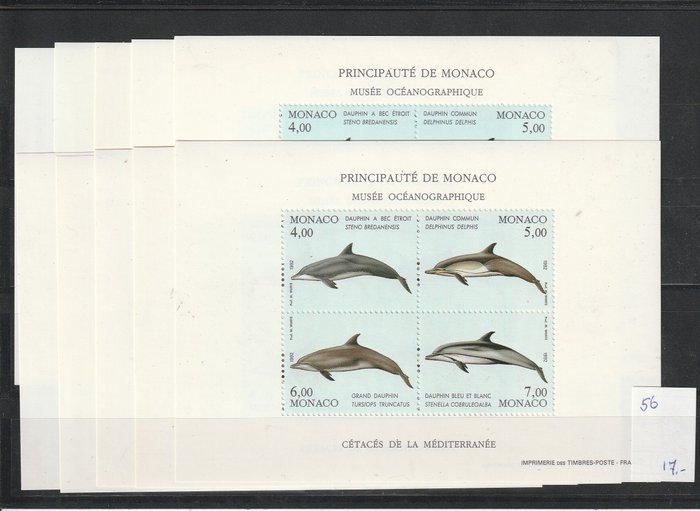 Monaco 1978/1992 - 12 forskellige blokke (alle 10x)