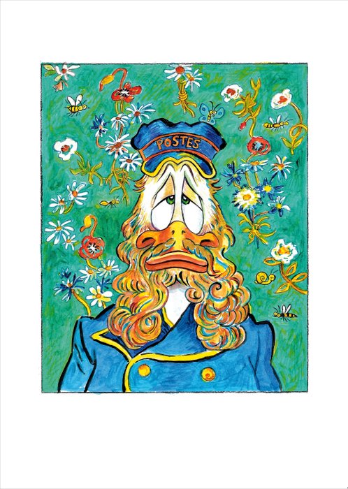 Tony Fernandez - Donald Duck Inspired by Vincent van Gogh's "Portrait of Joseph Roulin" (1889) - A.P. Signed Giclée