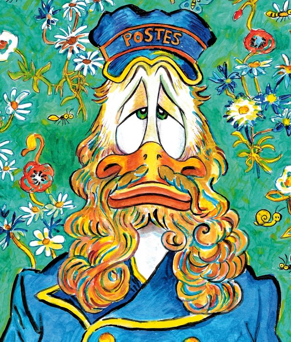 Tony Fernandez - Donald Duck Inspired by Vincent van Gogh's "Portrait of Joseph Roulin" (1889) - A.P. Signed Giclée