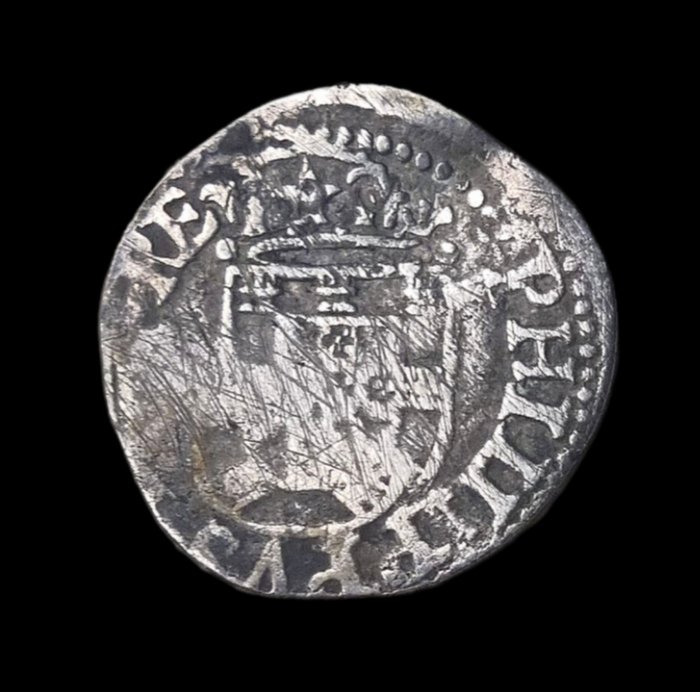 Portugal. Filipe II (1598-1621). XX Reais (Vintém) - Lisboa - Coroa Ladeada - ALGARBIORVM•ET - Escudo Solto - Escassa  (Ingen mindstepris)