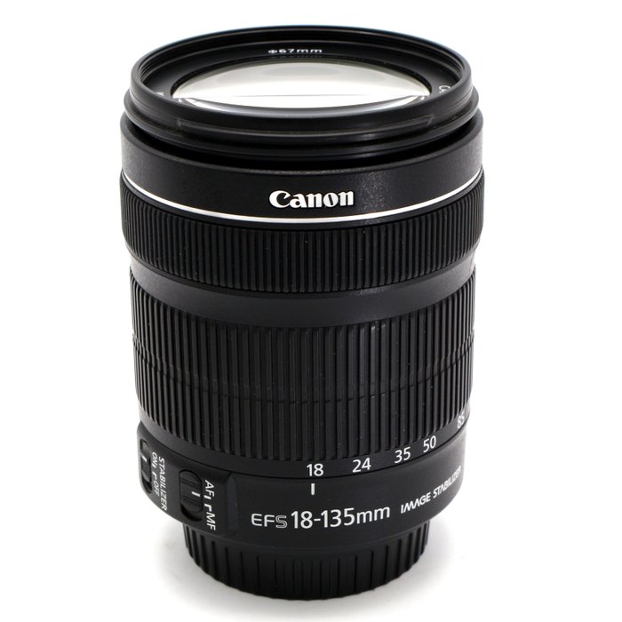 Canon EF-S 18-135mm F/3.5-5.6 IS STM met zonnekap en filter | Zoomobjektiv