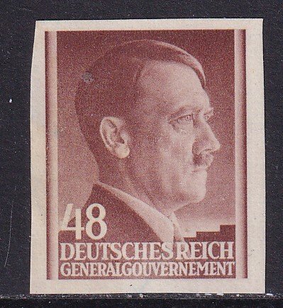 Generalgouvernement 1941 - Uperforeret spørgsmål Adolf Hitler. CERTIFIKAT: R.Brunel - Michel: 82 U