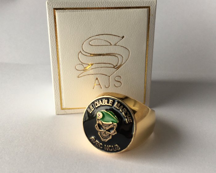 French Legion - The Devil Walks With US - 24 karat guldbelagt - Ring