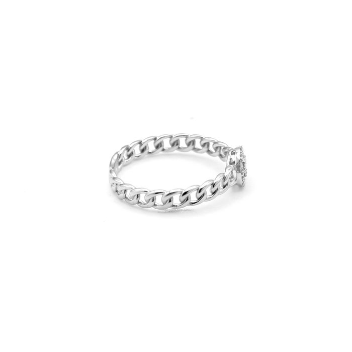 Ingen mindstepris - Ring - 18 kraat Hvidguld Diamant (Natur)