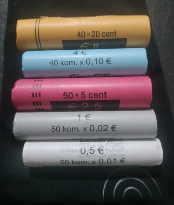 Kroatien Coin Roll 2023 (230 coins) in 5 rolls  (Ingen mindstepris)