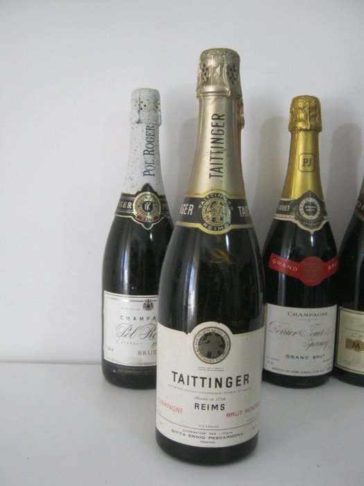 Charles Heidsieck, G. H. Mumm, Perrier-Jouët, Pol Roger, Taittinger, Mercier - Champagne - 6 Flaske (0,75L)