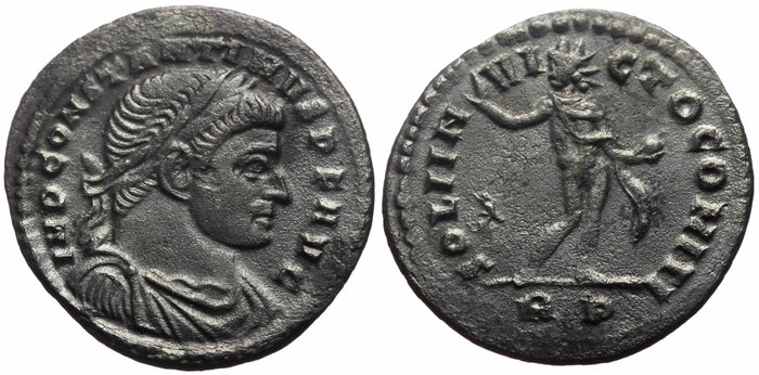 Romarriket. Constantine I (AD 306-337). Follis  (Ingen mindstepris)