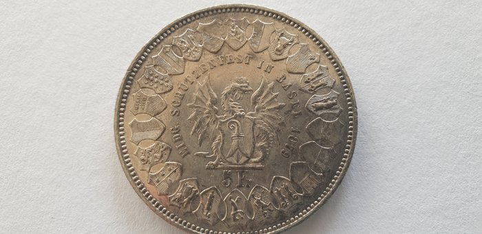 Basel 5 Franken 1879  (Ingen mindstepris)