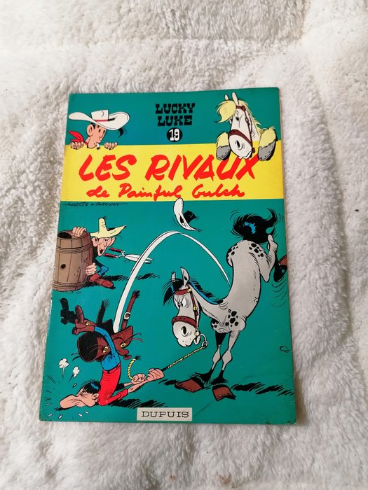 Lucky Luke T19 - Les Rivaux de Painful Gulch - B - 1 Album - Første udgave - 1962