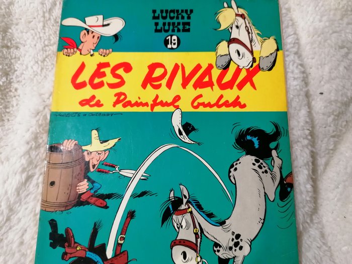 Lucky Luke T19 - Les Rivaux de Painful Gulch - B - 1 Album - Første udgave - 1962