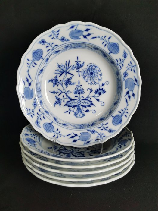 Meissen - Fad (6) - Cipolla Blu Neuer Ausschnitt - 1 wahl - Free shipping - Keramik