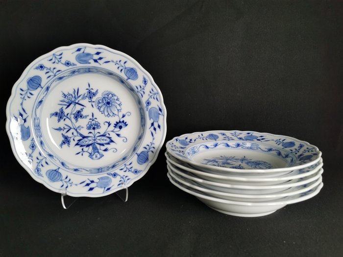 Meissen - Fad (6) - Cipolla Blu Neuer Ausschnitt - 1 wahl - Free shipping - Keramik