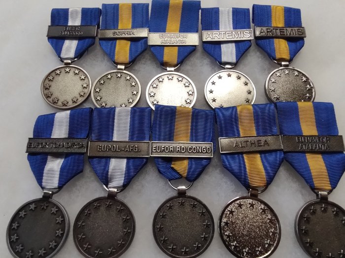 EU/Nato - Militærmedalje - Lot medaljer forskellige missioner