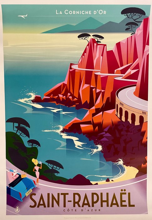 Monsieur Z - Monsieur Z - Affiche de Tourisme "Saint-Raphaël La Corniche d'Or" 2016