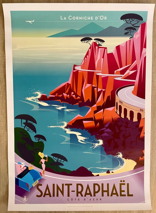 Monsieur Z - Monsieur Z - Affiche de Tourisme "Saint-Raphaël La Corniche d'Or" 2016