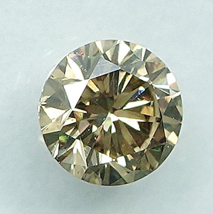 1 pcs Diamant  (Naturfarvet)  - 0.32 ct - Fancy light Brunlig Gul - VS2 - International Gemological Institute (IGI)