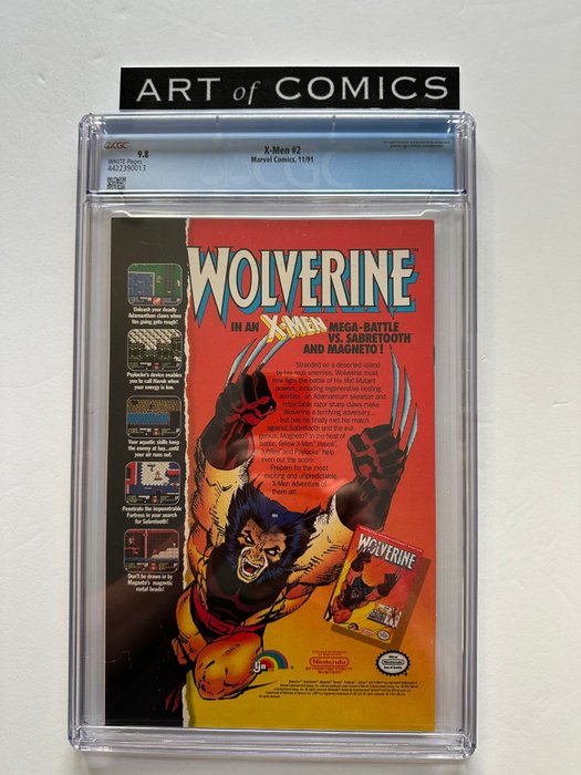 X-Men #2 - Acolytes, Magneto, Val Cooper, Nick Fury, Moira McTaggert Appearance - CGC Graded 9.8! - Extremely High Grade!! - White Pages! - 1 Graded comic - Første udgave - 1991