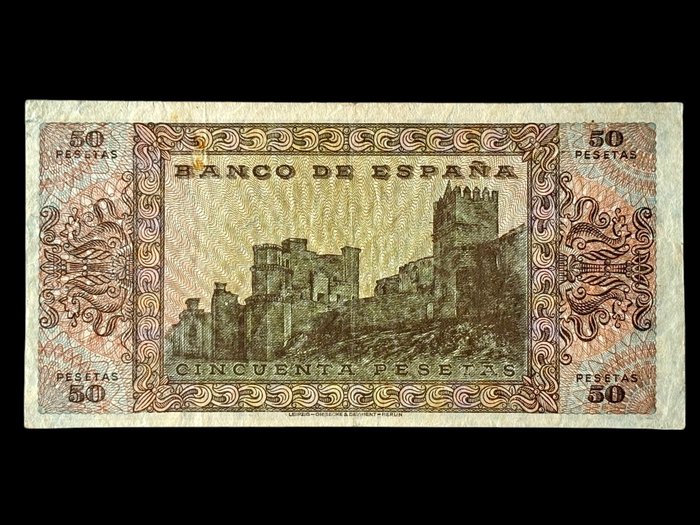 Spanien. - 50 Pesetas - 1938 - (B035) - Pick 112  (Ingen mindstepris)