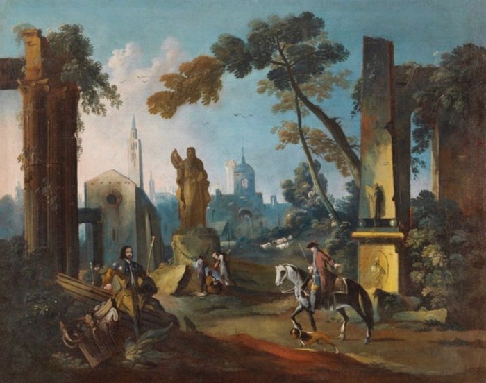 Gaetano Vetturali (1701-1783), Attributed to - Capriccio architettonico