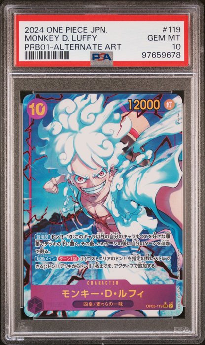 One Piece Card game Graded card - PSA 10 ONE PIECE JAPANESE THE BEST MONKEY D. LUFFY ALTERNATE ART GEAR 5 - monkey  d luffy - PSA 10