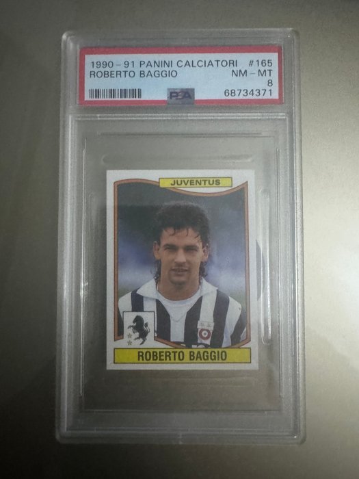 1990/91 - Panini - Calciatori - Roberto Baggio - #165 - 1 Graded sticker - PSA 8