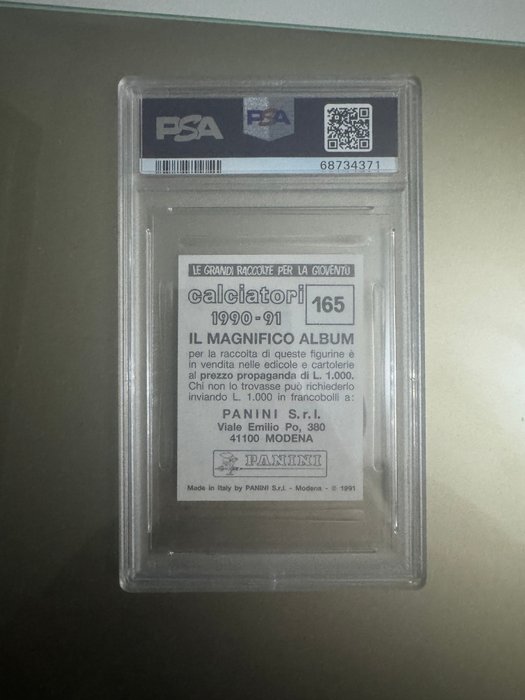 1990/91 - Panini - Calciatori - Roberto Baggio - #165 - 1 Graded sticker - PSA 8