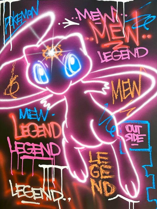 Outside313 - Mew - Pokémon legend - neon black edition