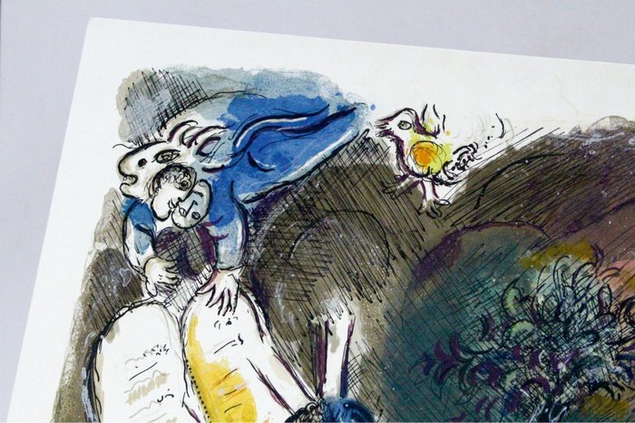 Marc Chagall (1887-1985) - He gave him Two Tables of the Testimonie even tables of stone written with the finger of God