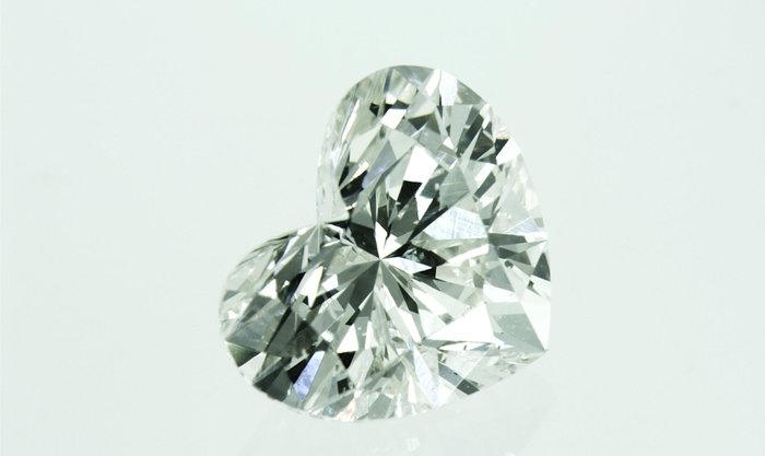 1 pcs Diamant  (Natur)  - 2.01 ct - Hjerte - J - SI1 - International Gemological Institute (IGI) - g16