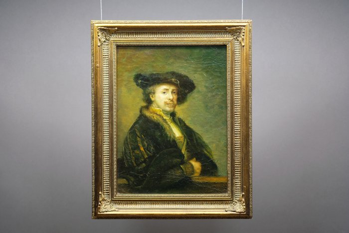 Hollandsk skole (XIX) - Self-Portrait of Rembrandt van Rijn