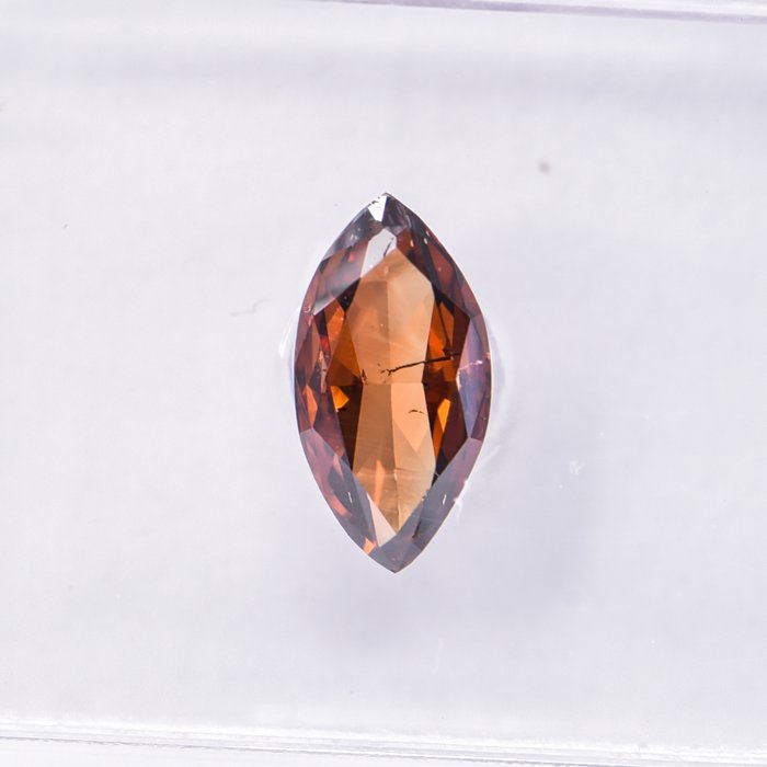 Ingen mindstepris - 1 pcs Diamant  (Naturfarvet)  - 0.72 ct - Marquise - Fancy deep Brun Orange - SI1 - International Gemological Institute (IGI)