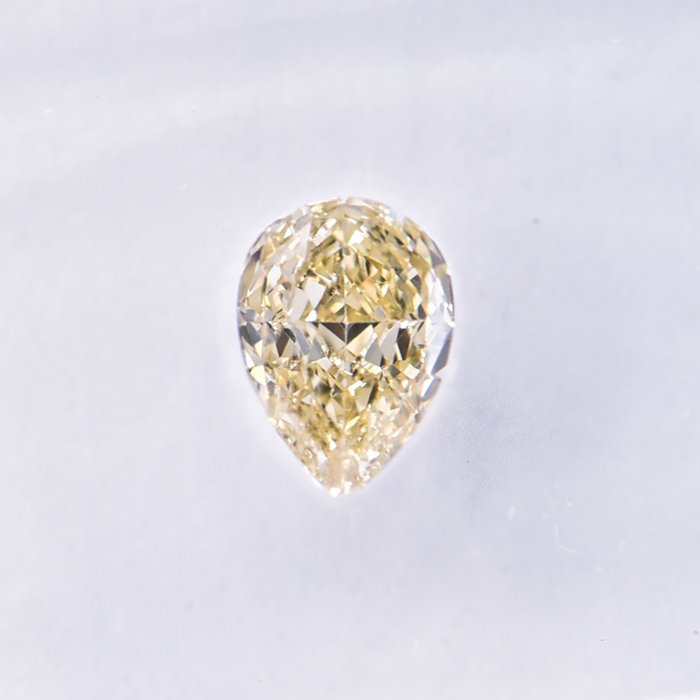 Ingen mindstepris - 1 pcs Diamant  (Naturfarvet)  - 0.36 ct - Pære - Fancy Brunlig Gul - VS1 - International Gemological Institute (IGI)