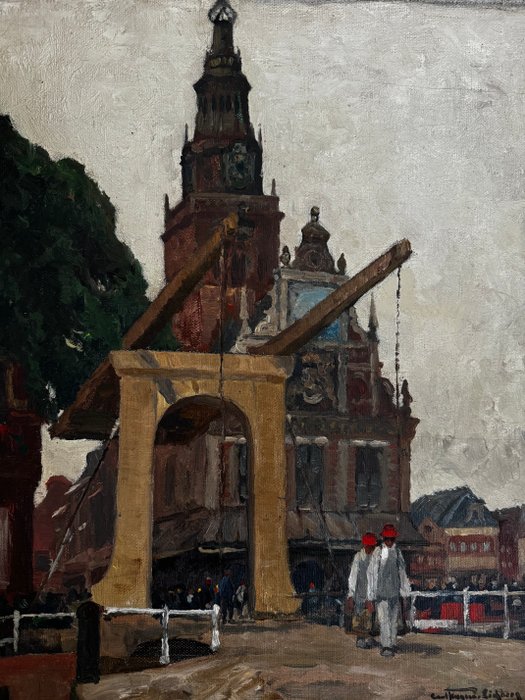 Carl Kayser Eichberg (1873-1964) - Kaasmarkt te Alkmaar