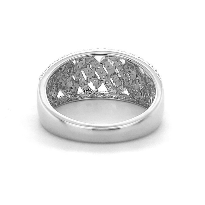 Ring - 14 karat Hvidguld -  0.57ct. tw. Diamant (Natur)