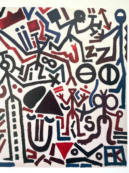 A.R. Penck (after) - Die Zufunkt Des Emigranten - Offset Lithography - Achenbach licensed print