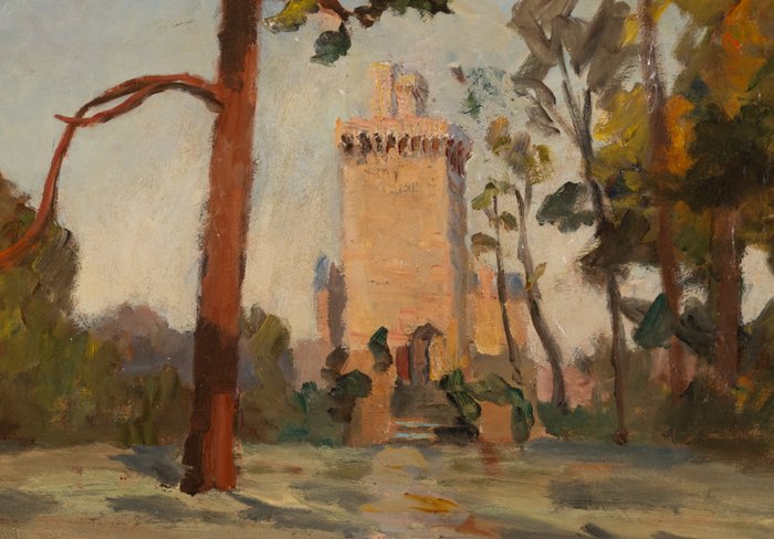 Abel Lauvray (1870-1950) - La tour Philippe le Bal à Villeneuve-les-Avignons