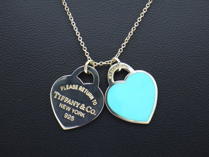 Ingen mindstepris - Tiffany  Co. - Halskæde - Return To Double Heart Tag Sølv