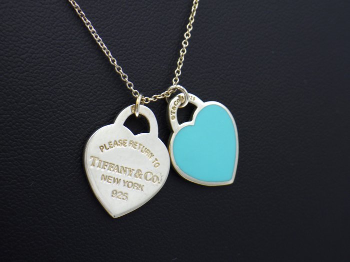 Ingen mindstepris - Tiffany  Co. - Halskæde - Return To Double Heart Tag Sølv