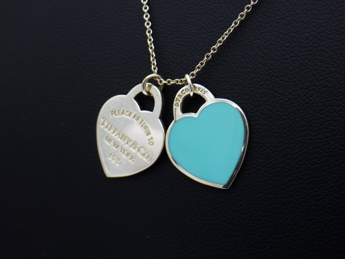 Ingen mindstepris - Tiffany  Co. - Halskæde - Return To Double Heart Tag Sølv