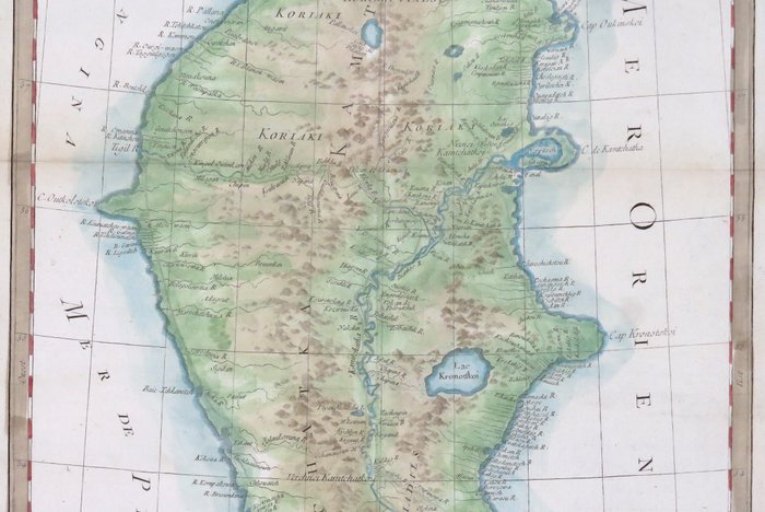 Asien - Rusland / Kamchatka-halvøen; N. Bellin - Carte du Kamtchatka - 1751-1760