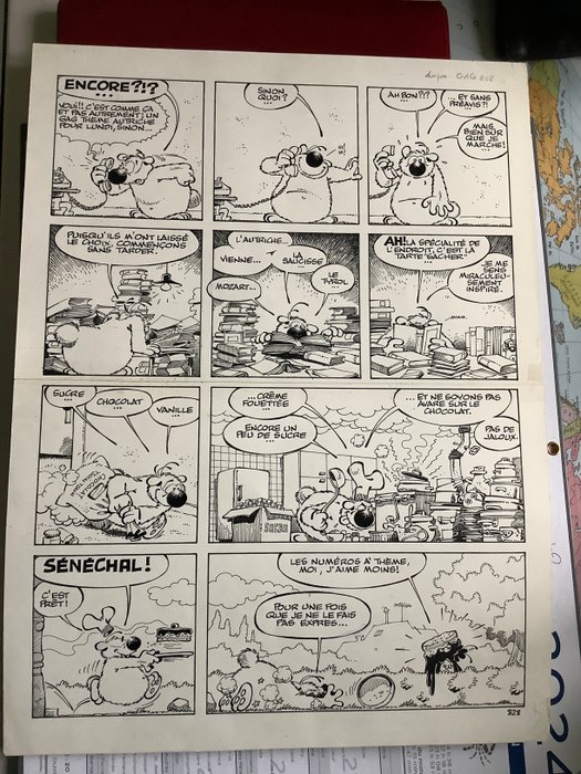 Dupa - 1 Original page - Cubitus - Gag 828 - (années 1990)