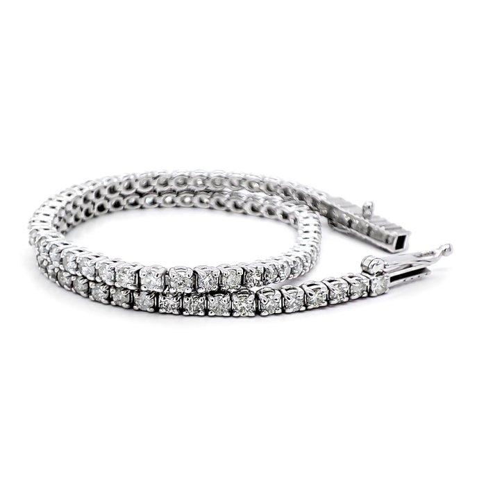 Armbånd - 14 karat Hvidguld -  2.34ct. tw. Diamant (Natur)