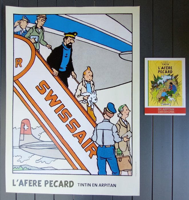 Hergé - 2 Print - Tintin - Affiches promotionnelles - Tintin en arpitan / Swissair + Affaire Tournesol - 2007