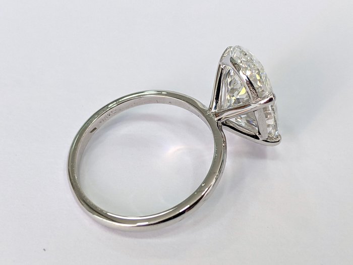 Forlovelsesring - 18 kraat Hvidguld -  7.16ct. tw. Diamant (Laboratoriedyrket) - F VS2 IGI