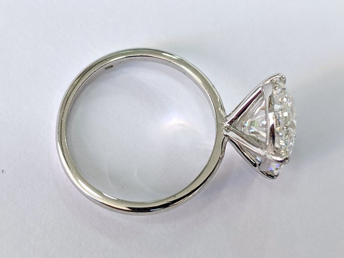 Forlovelsesring - 18 kraat Hvidguld -  7.16ct. tw. Diamant (Laboratoriedyrket) - F VS2 IGI