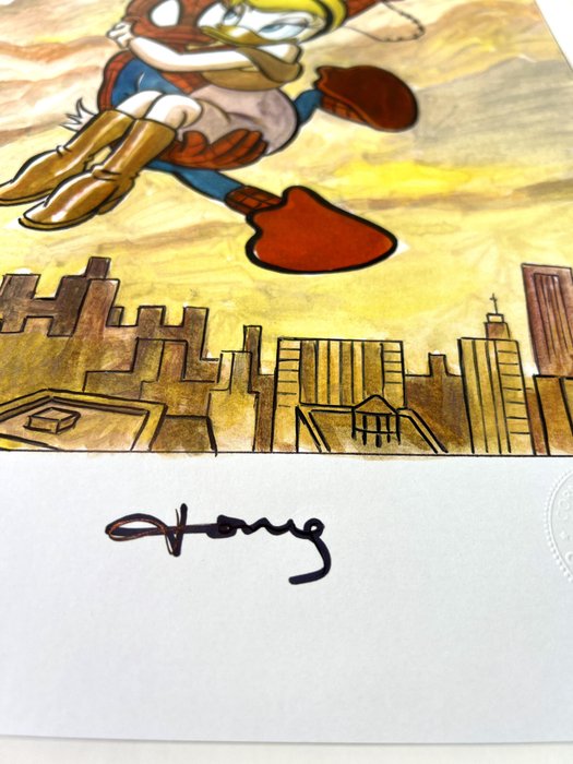 Tony Fernandez - Donald Duck  Daisy Inspired by "The Amazing Spider-Man" (2012) - Hand Signed