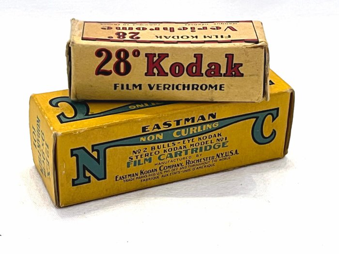 Kodak - Lot 2 very old expired New old film rolls (NOS) - (19271948) - BW Ubrugt film