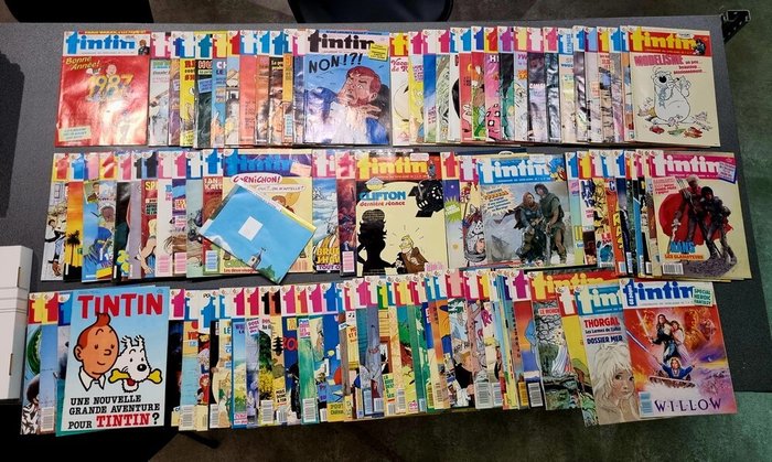 Tintin (magazine) - Années 1986 et 1987 complètes - 112 magasiner - Første udgave - 1986/1988