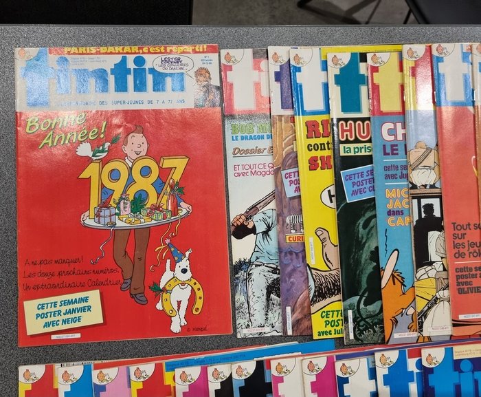 Tintin (magazine) - Années 1986 et 1987 complètes - 112 magasiner - Første udgave - 1986/1988